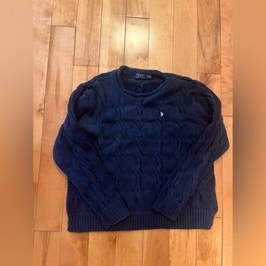 Navy polo sweater